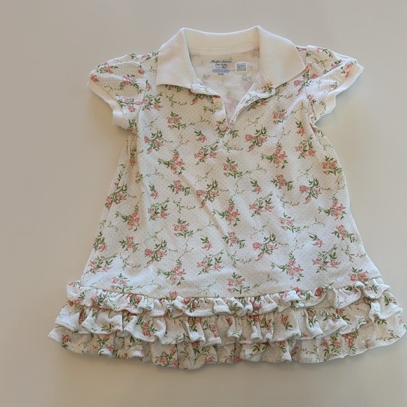 Ralph Lauren Baby Girls Floral Polo Dress and Bloomer - Picture 5 of 11
